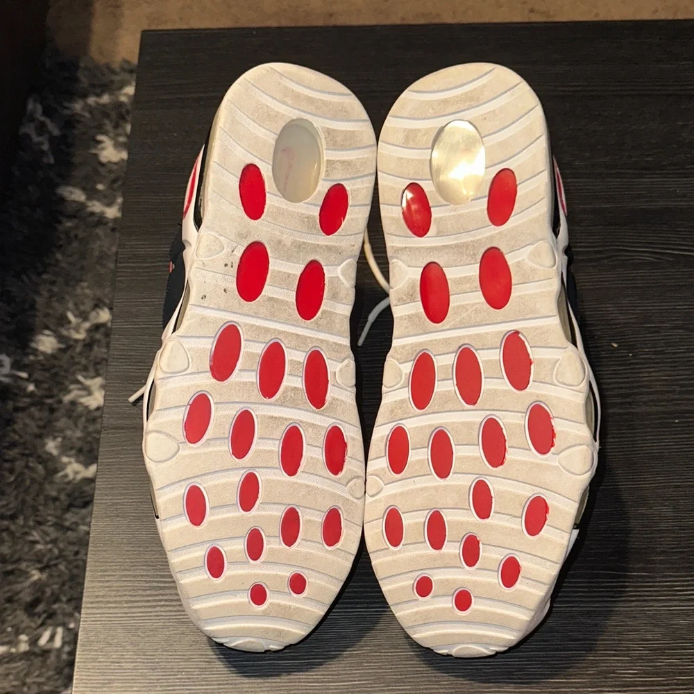 Nike Men Air Max Uptempo White and Black Sneakers with Red Details - Picture 5 of 6